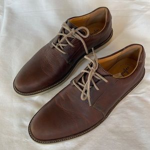 Clarks Men’s Grandin Plain Brown Leather Oxfords Sz 11